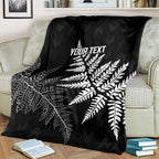 New Zealand Lawn Bowls Personalized Blanket Wrap-Around Silver Fern - Aussie Hoodie