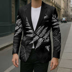 New Zealand Lawn Bowls Personalized Blazer Wrap-Around Silver Fern - Aussie Hoodie
