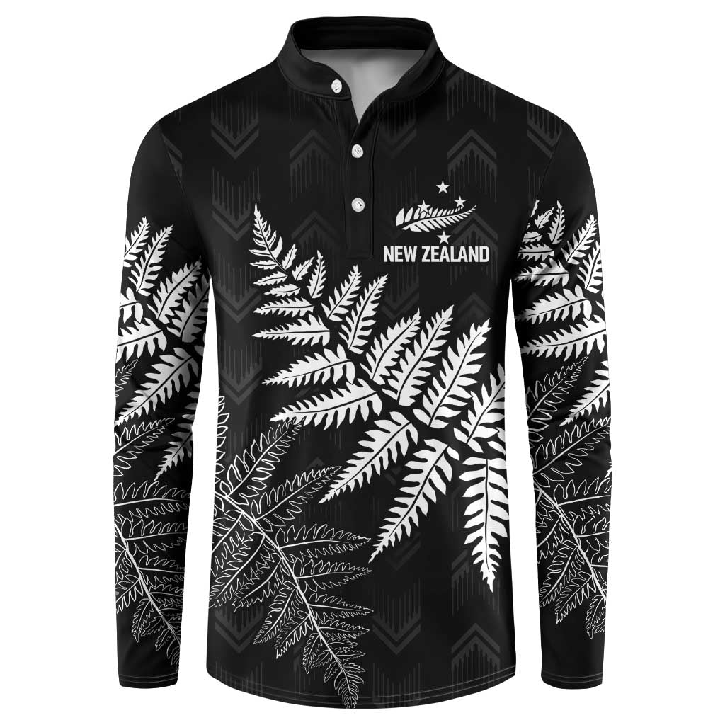 New Zealand Lawn Bowls Personalized Button Sweatshirt Wrap-Around Silver Fern - Aussie Hoodie