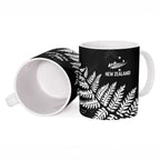 New Zealand Lawn Bowls Personalized Ceramic Mug Wrap-Around Silver Fern - Aussie Hoodie