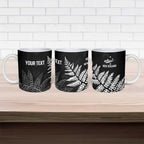 New Zealand Lawn Bowls Personalized Ceramic Mug Wrap-Around Silver Fern - Aussie Hoodie
