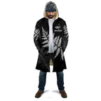 New Zealand Lawn Bowls Personalized Cloak Wrap-Around Silver Fern - Aussie Hoodie