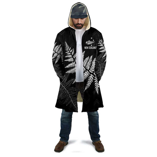 New Zealand Lawn Bowls Personalized Cloak Wrap-Around Silver Fern - Aussie Hoodie