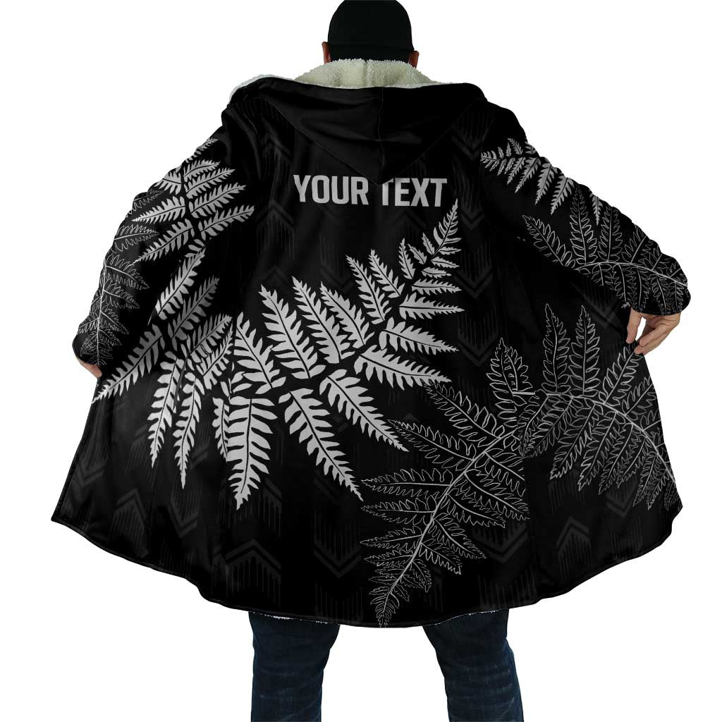 New Zealand Lawn Bowls Personalized Cloak Wrap-Around Silver Fern - Aussie Hoodie
