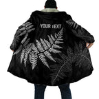 New Zealand Lawn Bowls Personalized Cloak Wrap-Around Silver Fern - Aussie Hoodie