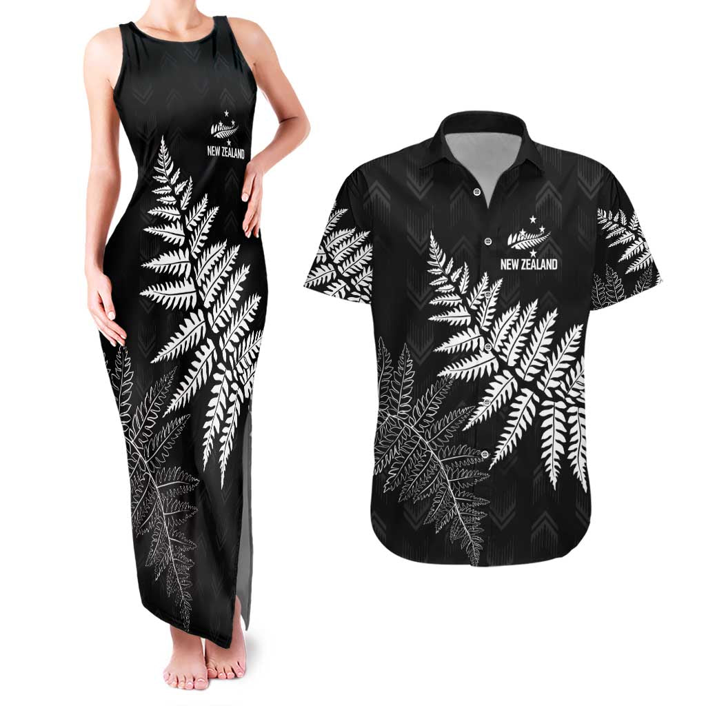 New Zealand Lawn Bowls Personalized Couples Matching Tank Maxi Dress and Hawaiian Shirt Wrap-Around Silver Fern - Aussie Hoodie