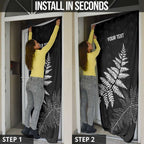 New Zealand Lawn Bowls Personalized Door Cover Wrap-Around Silver Fern - Aussie Hoodie