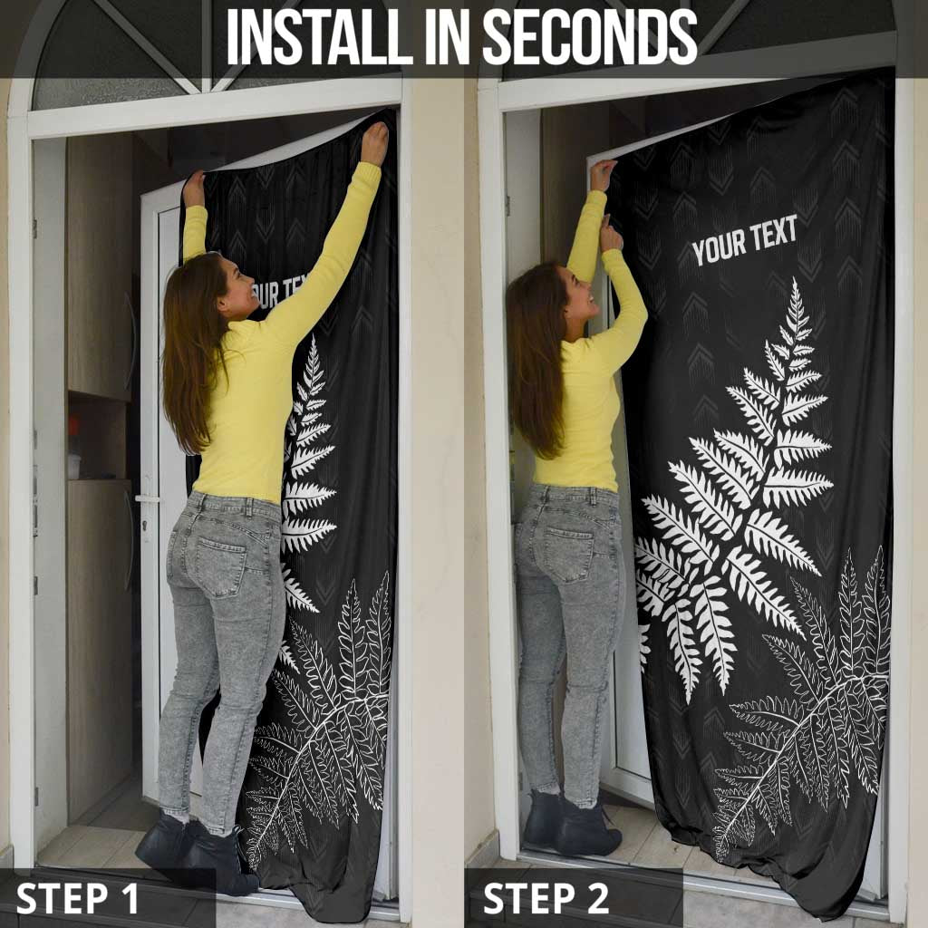 New Zealand Lawn Bowls Personalized Door Cover Wrap-Around Silver Fern - Aussie Hoodie