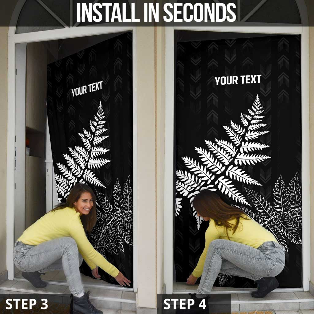 New Zealand Lawn Bowls Personalized Door Cover Wrap-Around Silver Fern - Aussie Hoodie