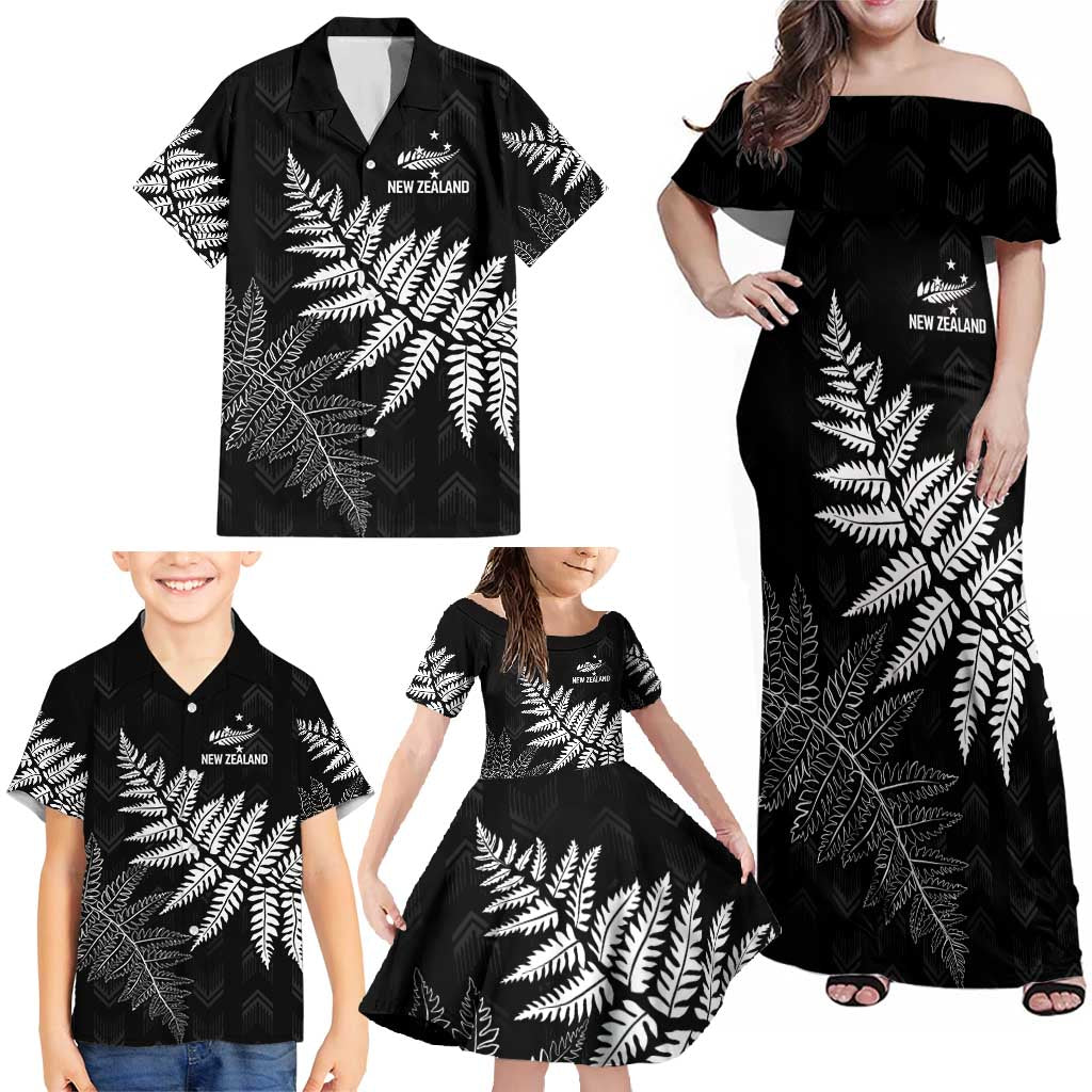 New Zealand Lawn Bowls Personalized Family Matching Off Shoulder Maxi Dress and Hawaiian Shirt Wrap-Around Silver Fern - Aussie Hoodie