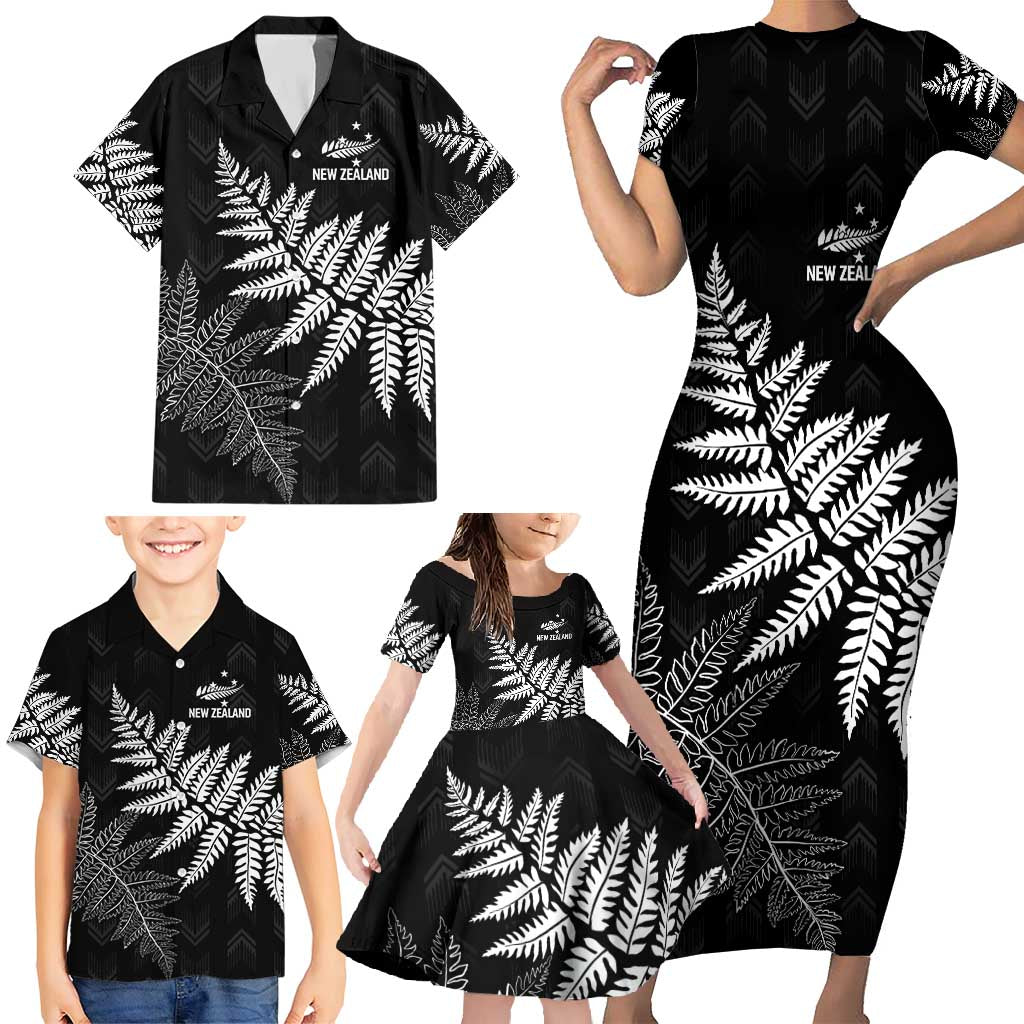 New Zealand Lawn Bowls Personalized Family Matching Short Sleeve Bodycon Dress and Hawaiian Shirt Wrap-Around Silver Fern - Aussie Hoodie