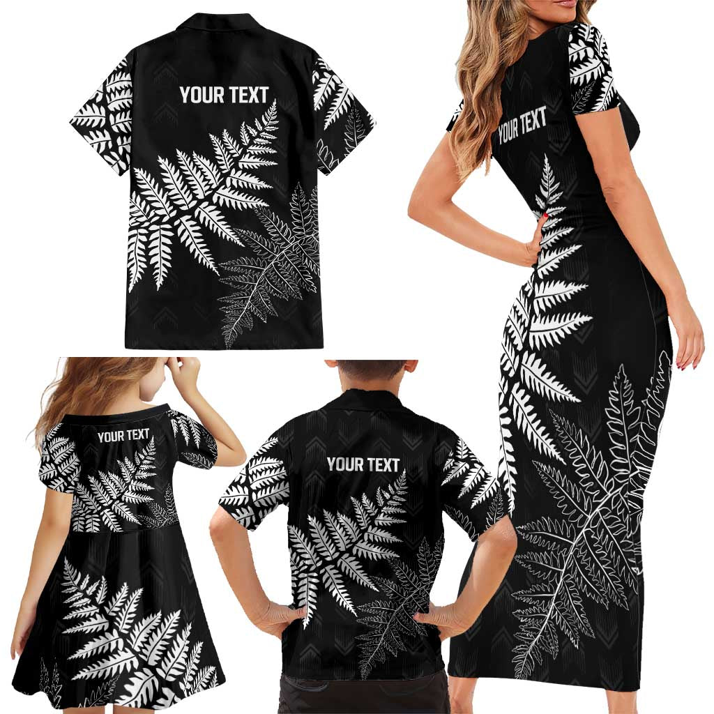 New Zealand Lawn Bowls Personalized Family Matching Short Sleeve Bodycon Dress and Hawaiian Shirt Wrap-Around Silver Fern - Aussie Hoodie