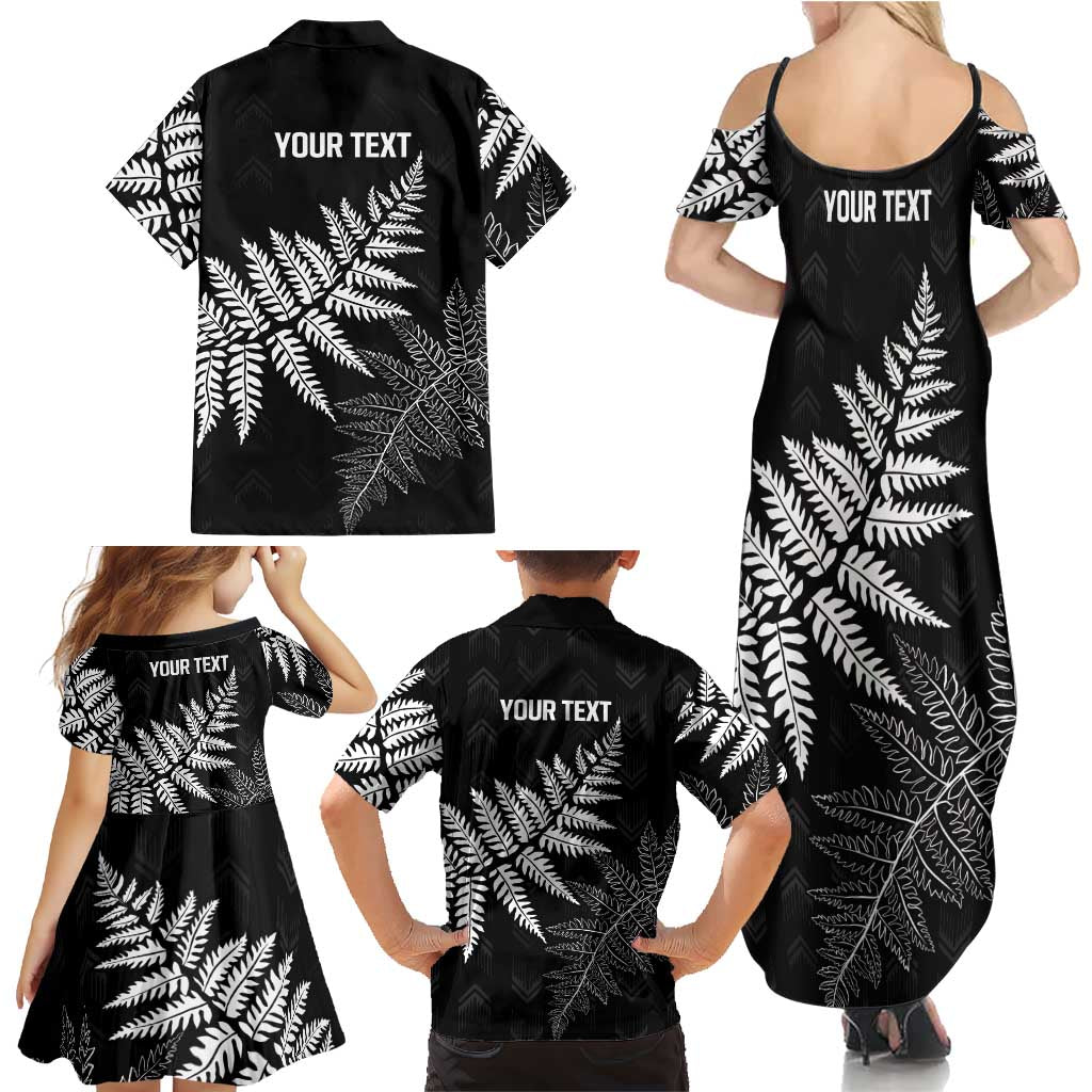 New Zealand Lawn Bowls Personalized Family Matching Summer Maxi Dress and Hawaiian Shirt Wrap-Around Silver Fern - Aussie Hoodie