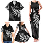 New Zealand Lawn Bowls Personalized Family Matching Tank Maxi Dress and Hawaiian Shirt Wrap-Around Silver Fern - Aussie Hoodie
