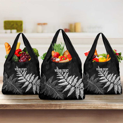 New Zealand Lawn Bowls Personalized Grocery Bag Wrap-Around Silver Fern - Aussie Hoodie