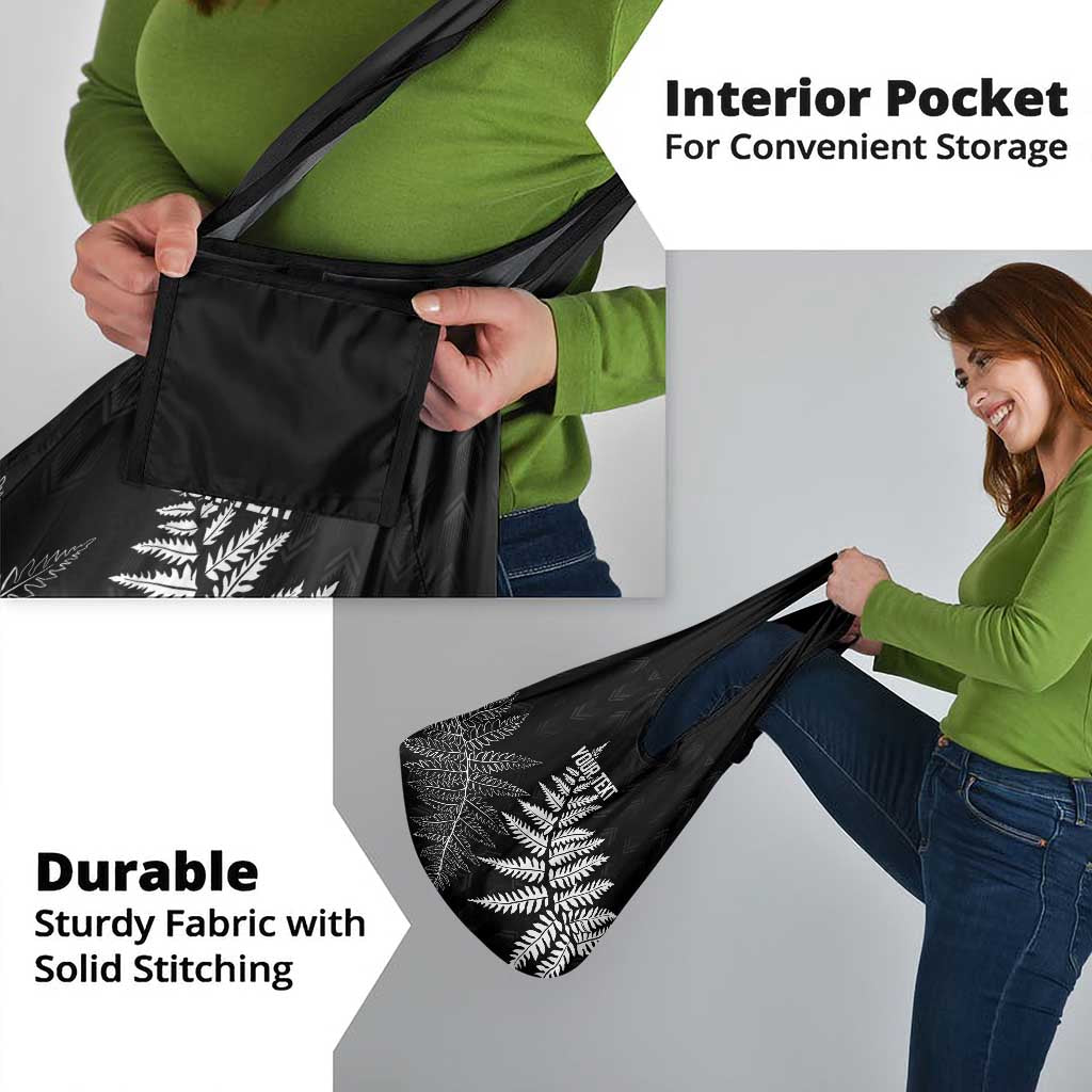 New Zealand Lawn Bowls Personalized Grocery Bag Wrap-Around Silver Fern - Aussie Hoodie