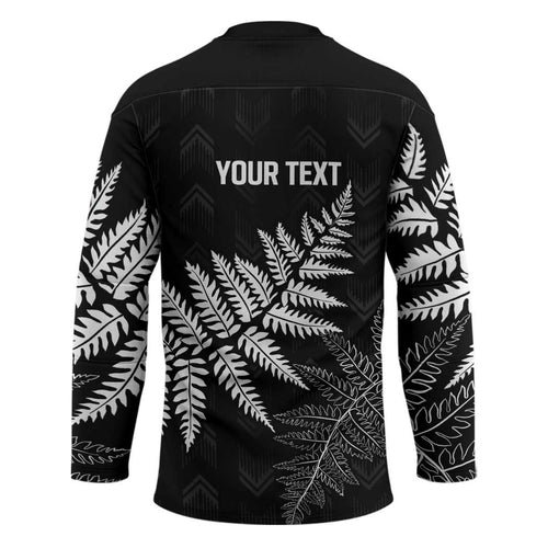 New Zealand Lawn Bowls Personalized Hockey Jersey Wrap-Around Silver Fern - Aussie Hoodie