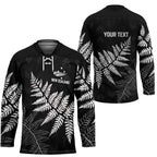 New Zealand Lawn Bowls Personalized Hockey Jersey Wrap-Around Silver Fern - Aussie Hoodie