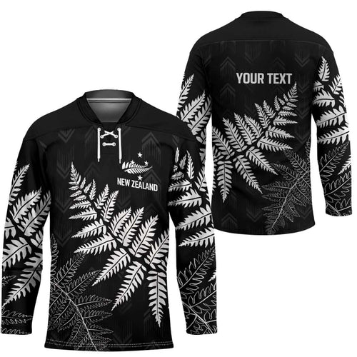 New Zealand Lawn Bowls Personalized Hockey Jersey Wrap-Around Silver Fern - Aussie Hoodie