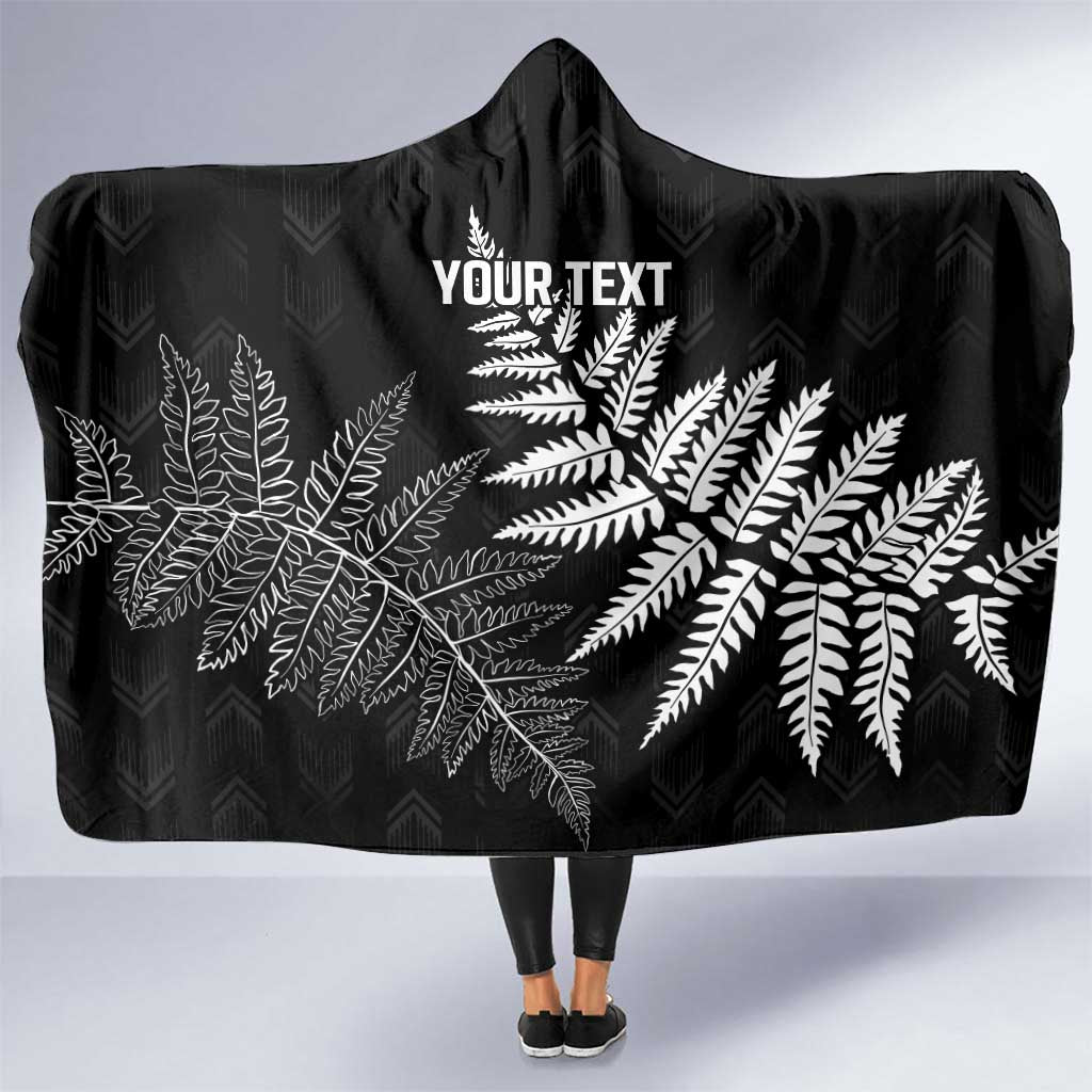 New Zealand Lawn Bowls Personalized Hooded Blanket Wrap-Around Silver Fern - Aussie Hoodie