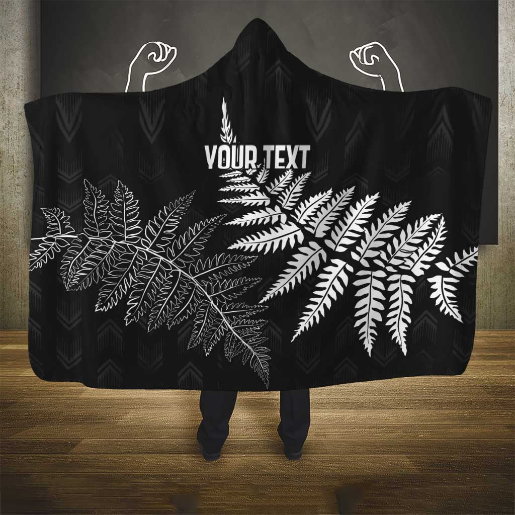 New Zealand Lawn Bowls Personalized Hooded Blanket Wrap-Around Silver Fern - Aussie Hoodie