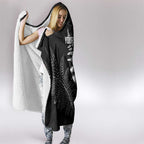 New Zealand Lawn Bowls Personalized Hooded Blanket Wrap-Around Silver Fern - Aussie Hoodie