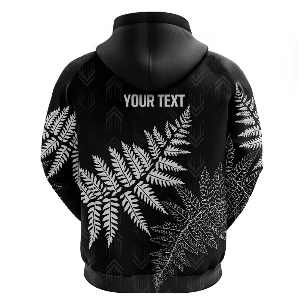 New Zealand Lawn Bowls Personalized Hoodie Wrap-Around Silver Fern - Aussie Hoodie