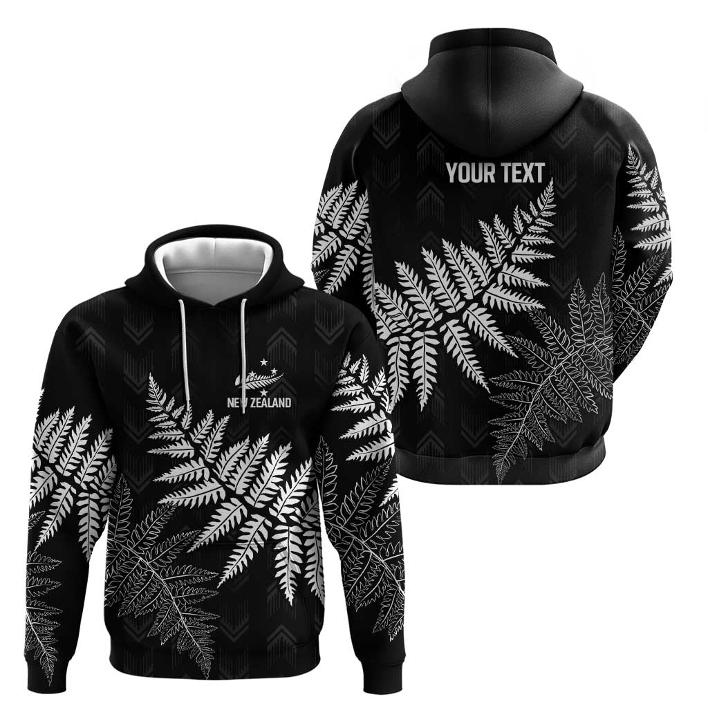 New Zealand Lawn Bowls Personalized Hoodie Wrap-Around Silver Fern - Aussie Hoodie