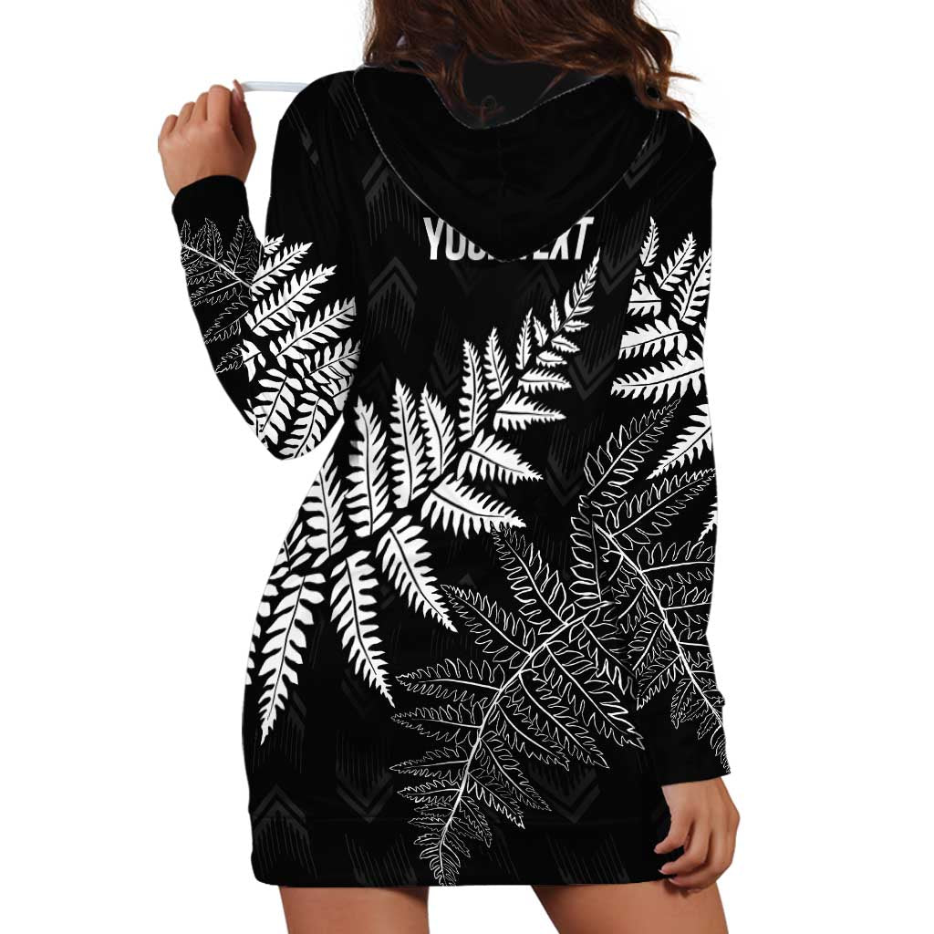New Zealand Lawn Bowls Personalized Hoodie Dress Wrap-Around Silver Fern - Aussie Hoodie