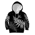 New Zealand Lawn Bowls Personalized Kid Hoodie Wrap-Around Silver Fern - Aussie Hoodie