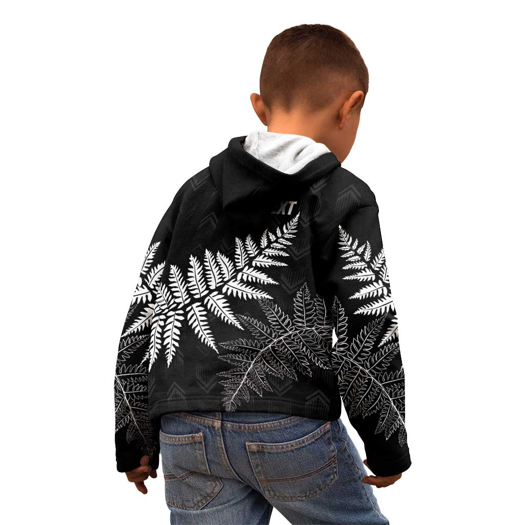 New Zealand Lawn Bowls Personalized Kid Hoodie Wrap-Around Silver Fern - Aussie Hoodie