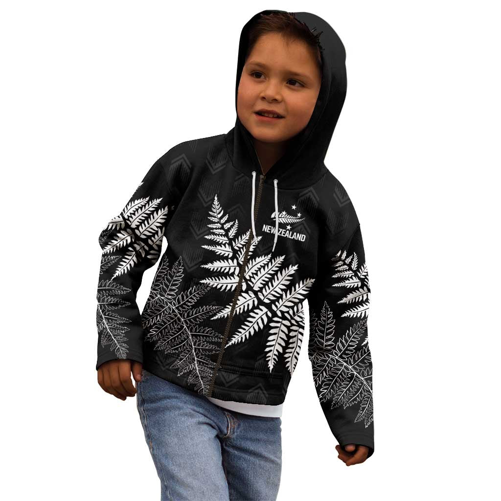 New Zealand Lawn Bowls Personalized Kid Hoodie Wrap-Around Silver Fern - Aussie Hoodie