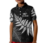 New Zealand Lawn Bowls Personalized Kid Polo Shirt Wrap-Around Silver Fern - Aussie Hoodie