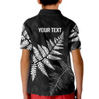 New Zealand Lawn Bowls Personalized Kid Polo Shirt Wrap-Around Silver Fern - Aussie Hoodie
