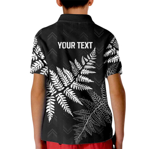 New Zealand Lawn Bowls Personalized Kid Polo Shirt Wrap-Around Silver Fern - Aussie Hoodie