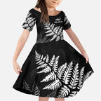 New Zealand Lawn Bowls Personalized Kid Short Sleeve Dress Wrap-Around Silver Fern - Aussie Hoodie