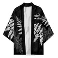 New Zealand Lawn Bowls Personalized Kimono Wrap-Around Silver Fern - Aussie Hoodie
