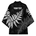 New Zealand Lawn Bowls Personalized Kimono Wrap-Around Silver Fern - Aussie Hoodie