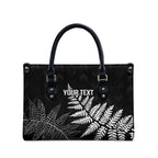 New Zealand Lawn Bowls Personalized Leather Bag Wrap-Around Silver Fern - Aussie Hoodie