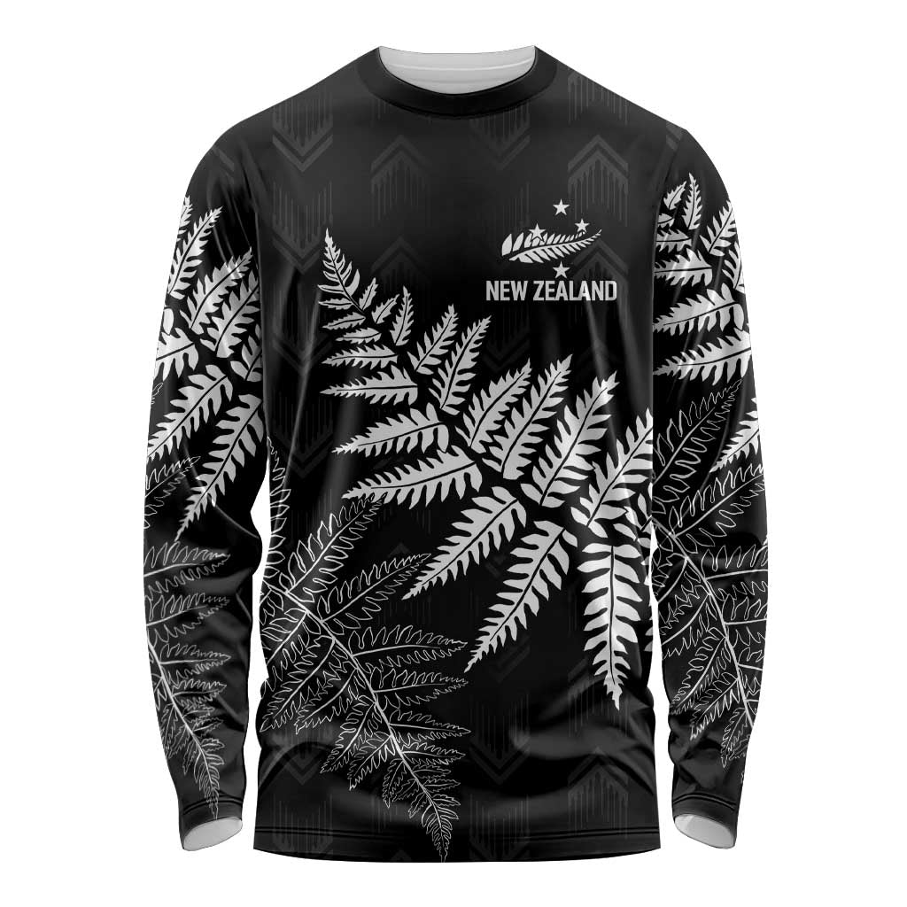 New Zealand Lawn Bowls Personalized Long Sleeve Shirt Wrap-Around Silver Fern - Aussie Hoodie