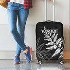 New Zealand Lawn Bowls Personalized Luggage Cover Wrap-Around Silver Fern - Aussie Hoodie