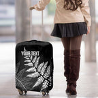 New Zealand Lawn Bowls Personalized Luggage Cover Wrap-Around Silver Fern - Aussie Hoodie