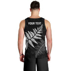New Zealand Lawn Bowls Personalized Men Tank Top Wrap-Around Silver Fern - Aussie Hoodie
