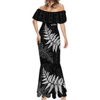 New Zealand Lawn Bowls Personalized Mermaid Dress Wrap-Around Silver Fern - Aussie Hoodie