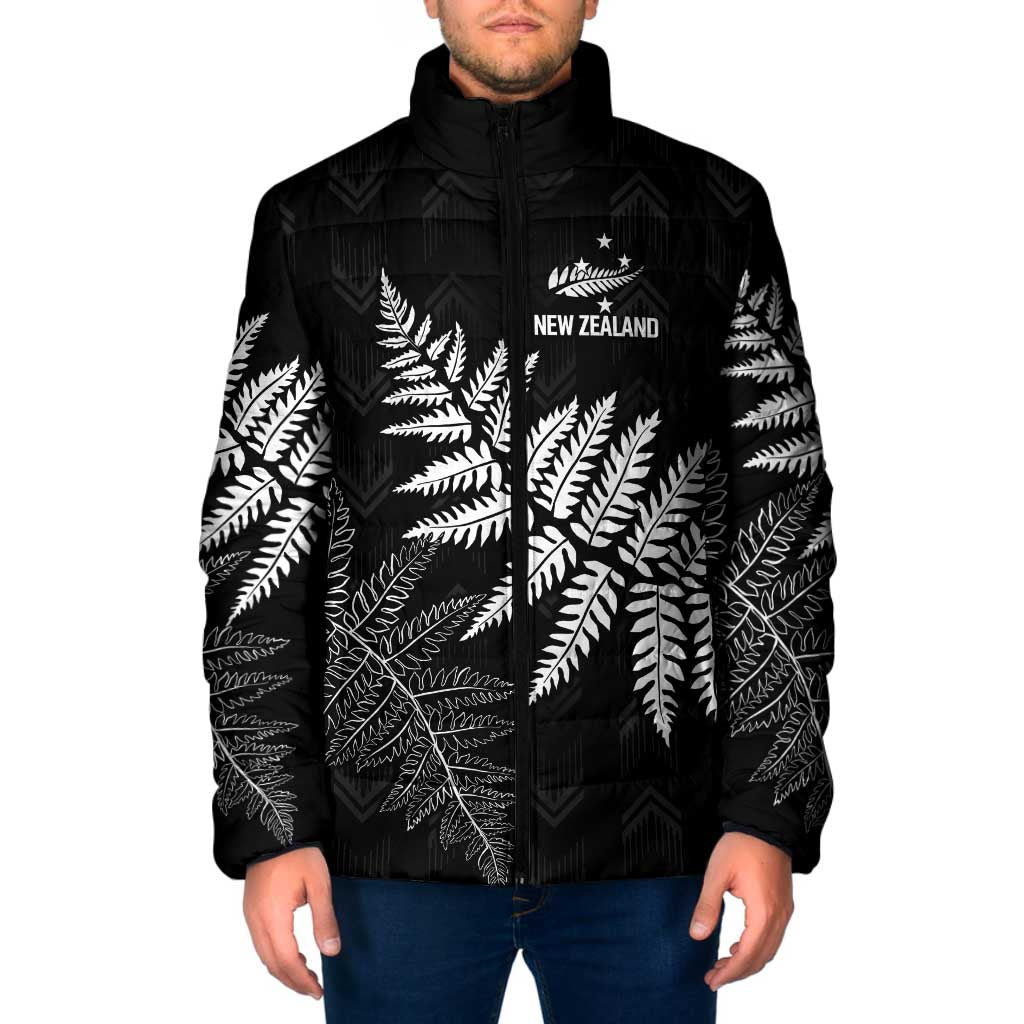 New Zealand Lawn Bowls Personalized Padded Jacket Wrap-Around Silver Fern - Aussie Hoodie