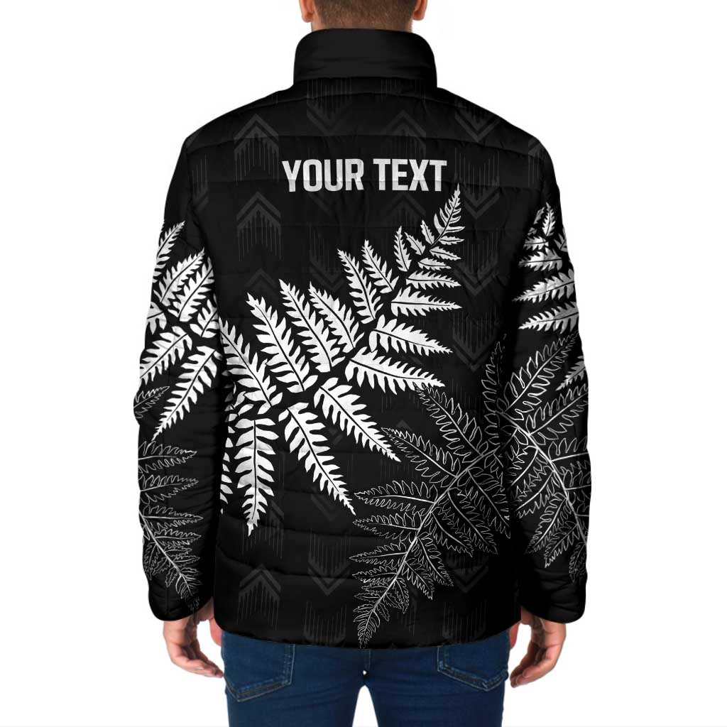 New Zealand Lawn Bowls Personalized Padded Jacket Wrap-Around Silver Fern - Aussie Hoodie