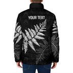 New Zealand Lawn Bowls Personalized Padded Jacket Wrap-Around Silver Fern - Aussie Hoodie