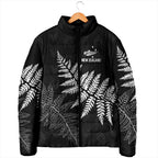 New Zealand Lawn Bowls Personalized Padded Jacket Wrap-Around Silver Fern - Aussie Hoodie