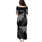 New Zealand Lawn Bowls Personalized Puletasi Wrap-Around Silver Fern - Aussie Hoodie