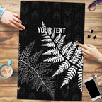 New Zealand Lawn Bowls Personalized Puzzle Wrap-Around Silver Fern - Aussie Hoodie